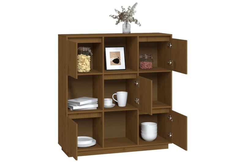 beBasic Kaappi hunajanruskea 110,5x35x117 cm täysi mänty - Ruskea - Säilytys - Kaappi - Säilytyskaappi