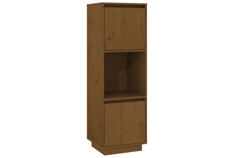 beBasic Kaappi hunajanruskea 38x35x117 cm täysi mänty - Ruskea - Säilytys - Kaappi - Vitriini