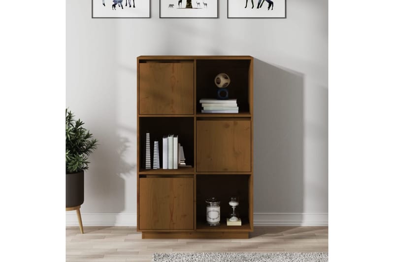 beBasic Kaappi hunajanruskea 74x35x117 cm täysi mänty - Ruskea - Säilytys - Kaappi - Säilytyskaappi