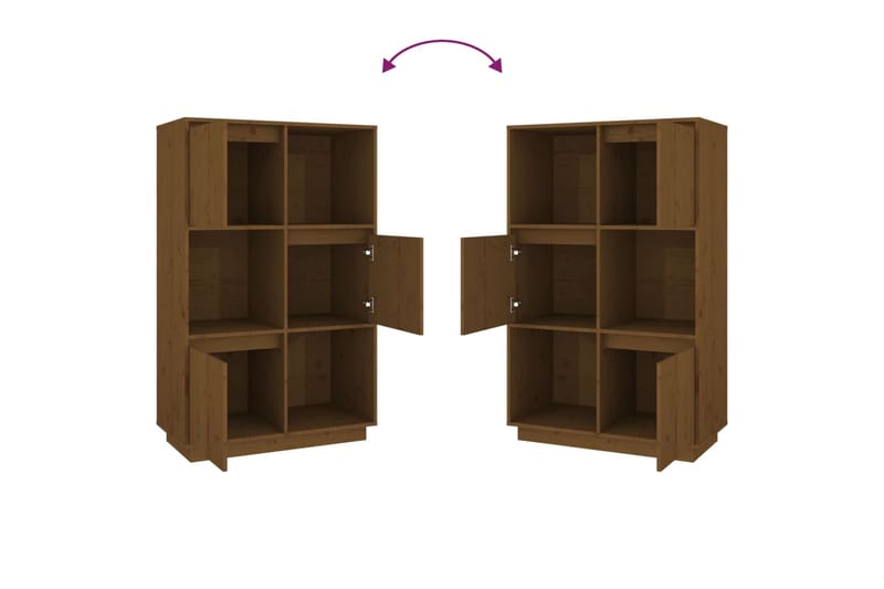 beBasic Kaappi hunajanruskea 74x35x117 cm täysi mänty - Ruskea - Säilytys - Kaappi - Säilytyskaappi