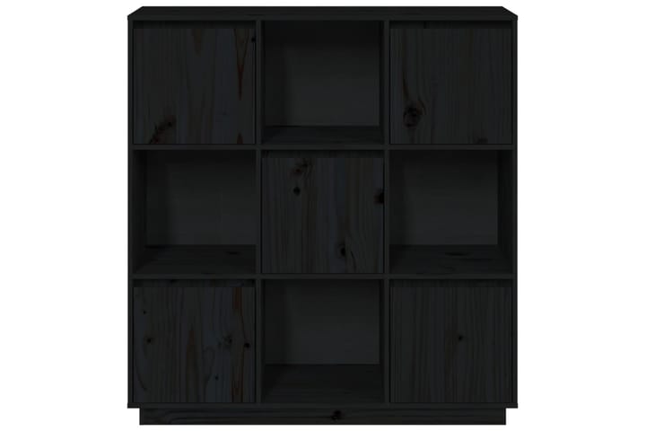 beBasic Kaappi musta 110,5x35x117 cm täysi mänty - Musta - Säilytyskaappi