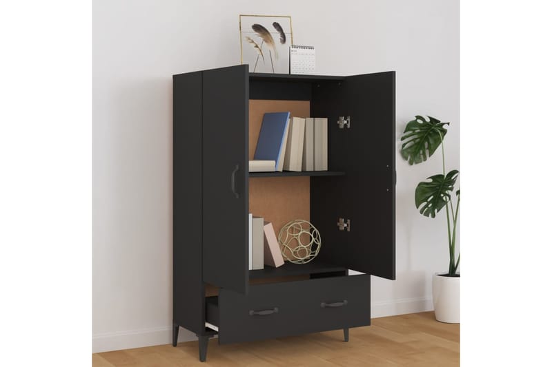 beBasic Kaappi musta 70x31x115 cm tekninen puu - Musta - Säilytys - Kaappi - Säilytyskaappi