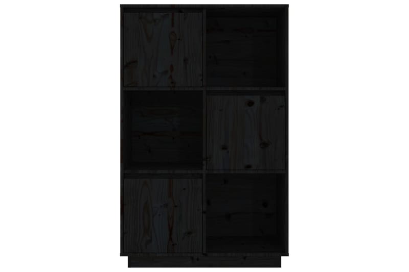 beBasic Kaappi musta 74x35x117 cm täysi mänty - Musta - Säilytys - Kaappi - Vitriini