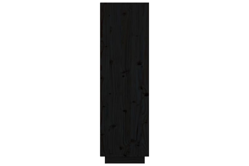 beBasic Kaappi musta 74x35x117 cm täysi mänty - Musta - Säilytys - Kaappi - Vitriini