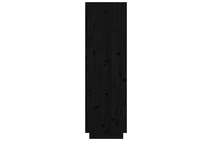 beBasic Kaappi musta 74x35x117 cm täysi mänty - Musta - Vitriini