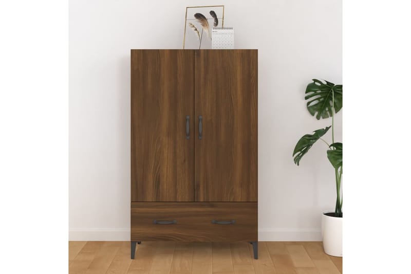 beBasic Kaappi ruskeatammi 70x31x115 cm tekninen puu - Ruskea - Säilytys - Kaappi - Säilytyskaappi