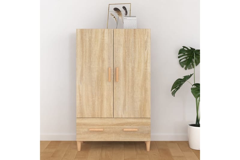 beBasic Kaappi Sonoma-tammi 70x31x115 cm tekninen puu - Ruskea - Säilytys - Kaappi - Säilytyskaappi
