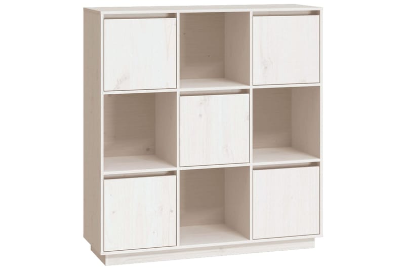 beBasic Kaappi valkoinen 110,5x35x117 cm täysi mänty - Valkoinen - Säilytys - Kaappi - Säilytyskaappi