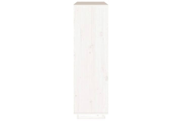 beBasic Kaappi valkoinen 110,5x35x117 cm täysi mänty - Valkoinen - Säilytyskaappi