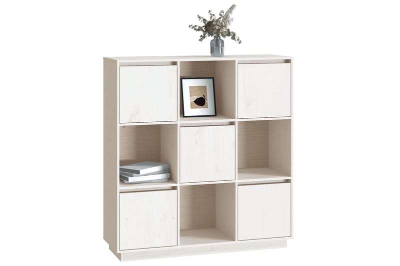 beBasic Kaappi valkoinen 110,5x35x117 cm täysi mänty - Valkoinen - Säilytys - Kaappi - Säilytyskaappi