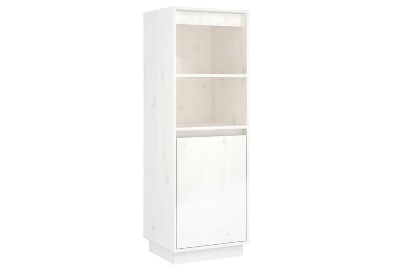 beBasic Kaappi valkoinen 37x34x110 cm täysi mänty - Valkoinen - Säilytys - Kaappi - Vitriini
