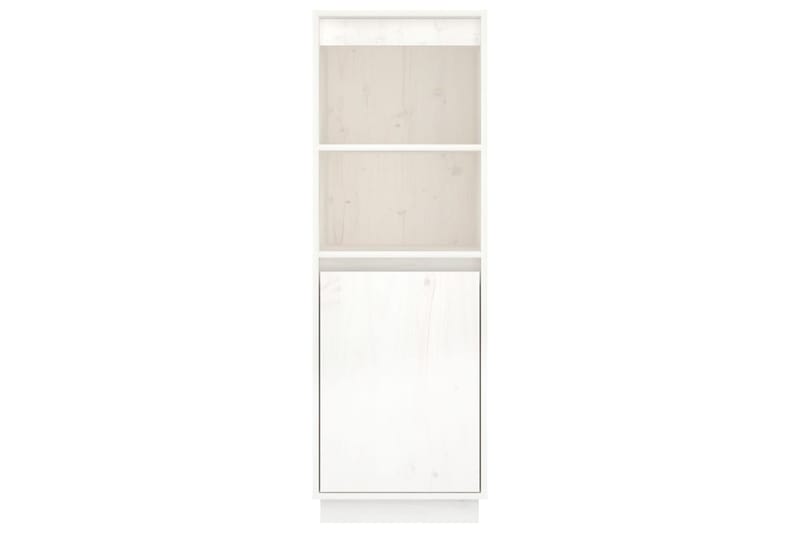 beBasic Kaappi valkoinen 37x34x110 cm täysi mänty - Valkoinen - Säilytys - Kaappi - Vitriini