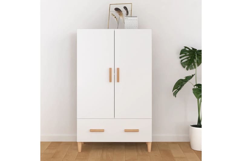 beBasic Kaappi valkoinen 70x31x115 cm tekninen puu - Valkoinen - Säilytys - Kaappi - Säilytyskaappi