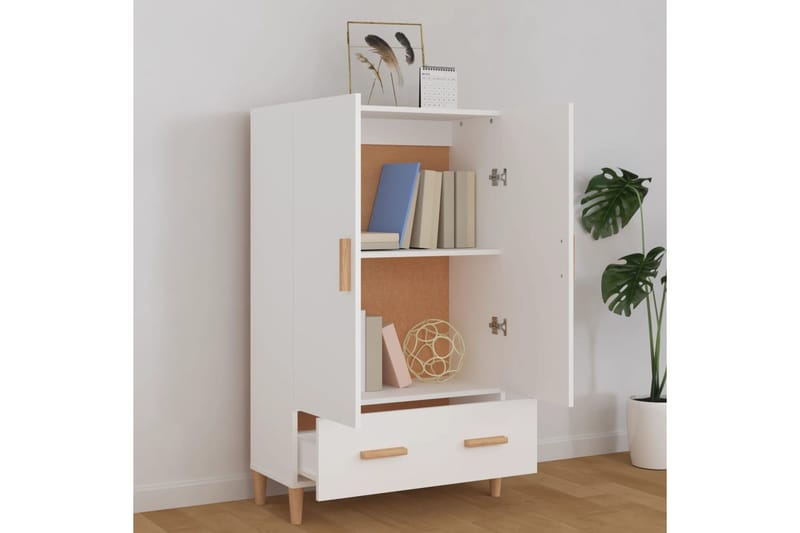 beBasic Kaappi valkoinen 70x31x115 cm tekninen puu - Valkoinen - Säilytys - Kaappi - Säilytyskaappi