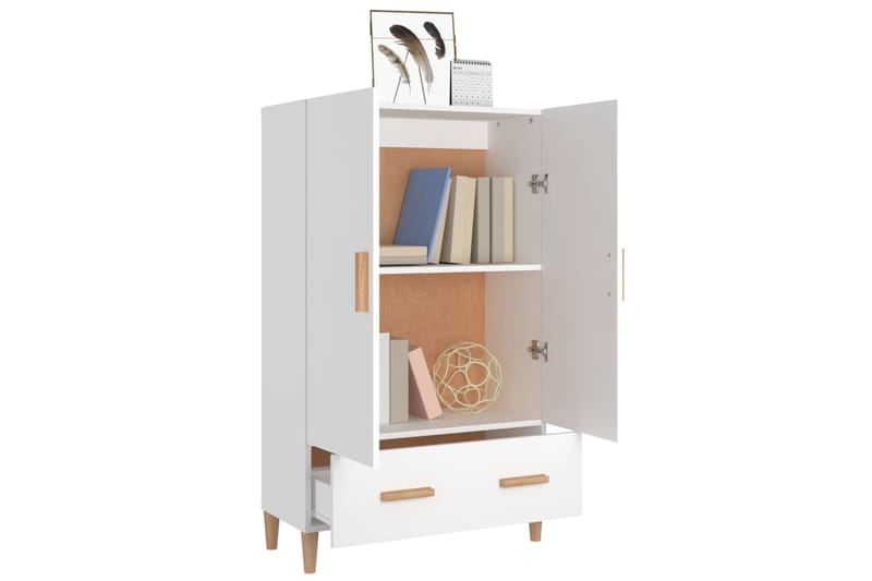 beBasic Kaappi valkoinen 70x31x115 cm tekninen puu - Valkoinen - Säilytys - Kaappi - Säilytyskaappi