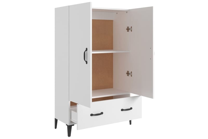 beBasic Kaappi valkoinen 70x31x115 cm tekninen puu - Valkoinen - Säilytys - Kaappi - Säilytyskaappi