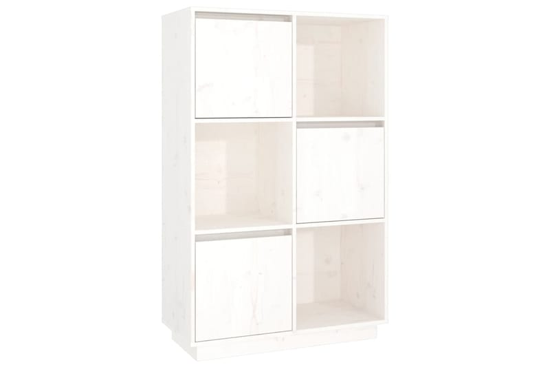 beBasic Kaappi valkoinen 74x35x117 cm täysi mänty - Valkoinen - Säilytys - Kaappi - Vitriini
