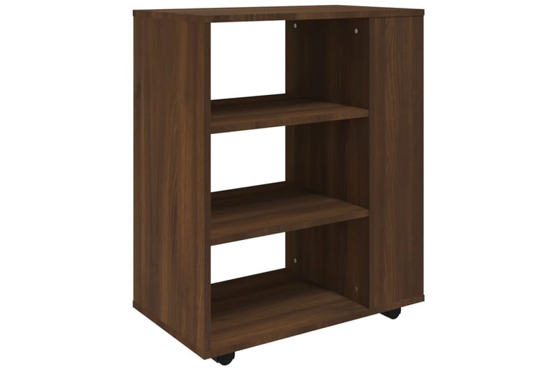 beBasic Kaappi pyörillä ruskea tammi 60x35x75 cm tekninen puu - Ruskea - Säilytys - Kaappi - Säilytyskaappi