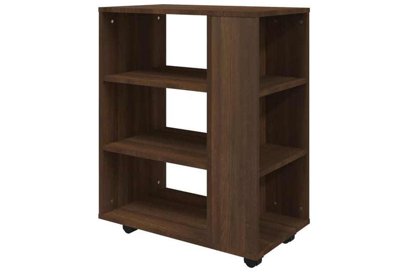beBasic Kaappi pyörillä ruskea tammi 60x35x75 cm tekninen puu - Ruskea - Säilytys - Kaappi - Säilytyskaappi
