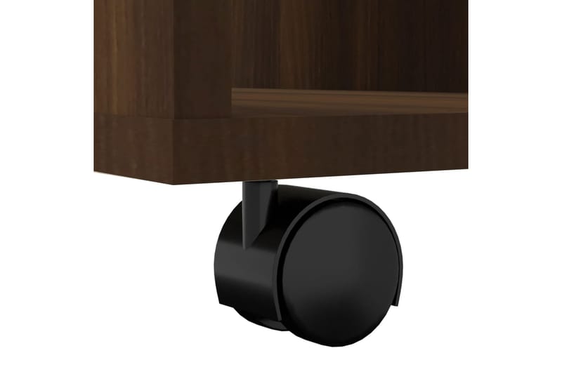 beBasic Kaappi pyörillä ruskea tammi 60x35x75 cm tekninen puu - Ruskea - Säilytys - Kaappi - Säilytyskaappi