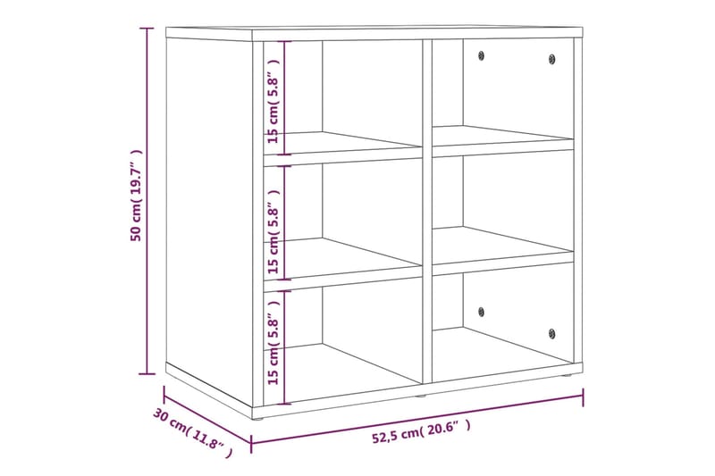 beBasic Kenkäkaapit 2 kpl betoninharmaa 52,5x30x50 cm - Harmaa - Säilytys - Kenkäsäilytys - Kenkäkaappi