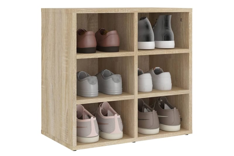 beBasic Kenkäkaapit 2 kpl Sonoma-tammi 52,5x30x50 cm - Ruskea - Säilytys - Kenkäsäilytys - Kenkäkaappi