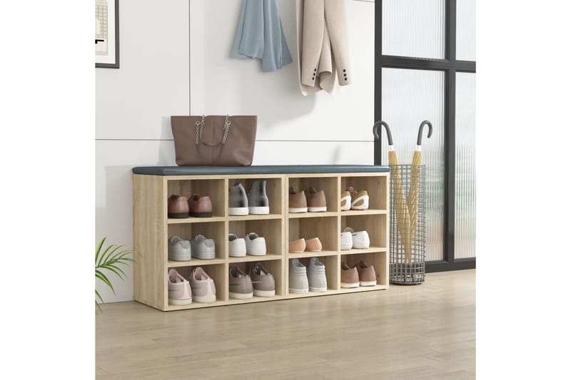 beBasic Kenkäkaapit 2 kpl Sonoma-tammi 52,5x30x50 cm - Ruskea - Säilytys - Kenkäsäilytys - Kenkäkaappi