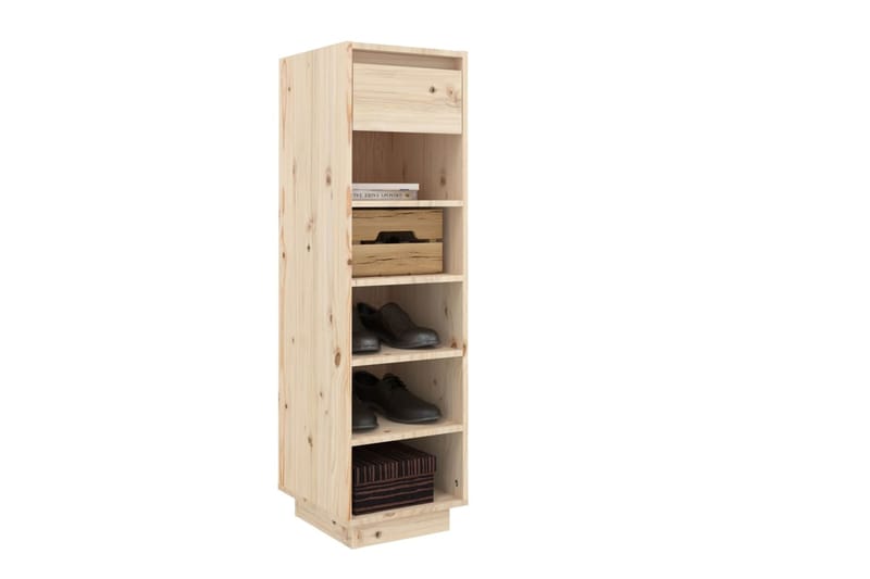 beBasic Kenkäkaappi 34x30x105 cm täysi mänty - Ruskea - Säilytys - Kenkäsäilytys - Kenkäkaappi