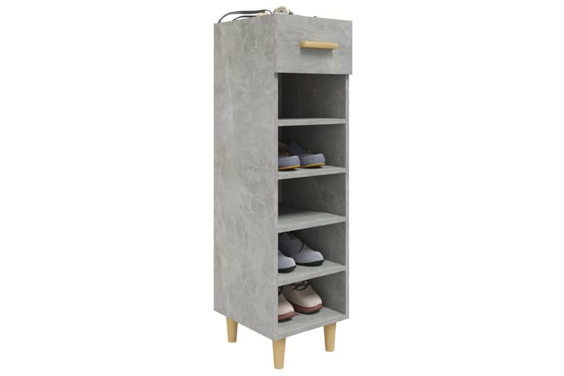 beBasic Kenkäkaappi betoninharmaa 30x35x105 cm tekninen puu - Harmaa - Säilytys - Kenkäsäilytys - Kenkäkaappi