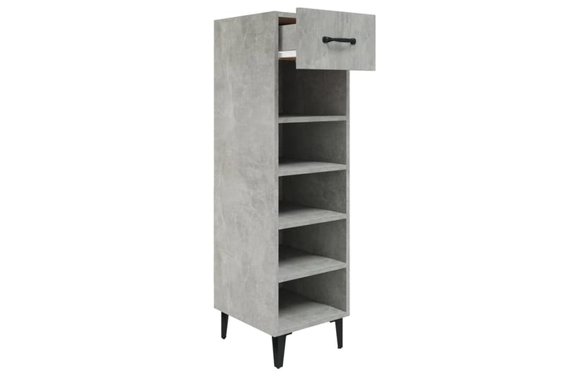 beBasic Kenkäkaappi betoninharmaa 30x35x105 cm tekninen puu - Harmaa - Säilytys - Kenkäsäilytys - Kenkäkaappi