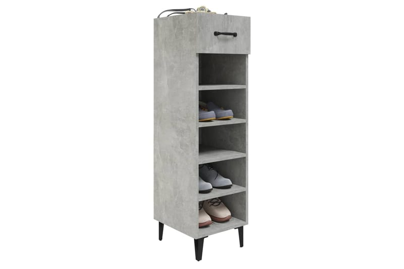 beBasic Kenkäkaappi betoninharmaa 30x35x105 cm tekninen puu - Harmaa - Säilytys - Kenkäsäilytys - Kenkäkaappi