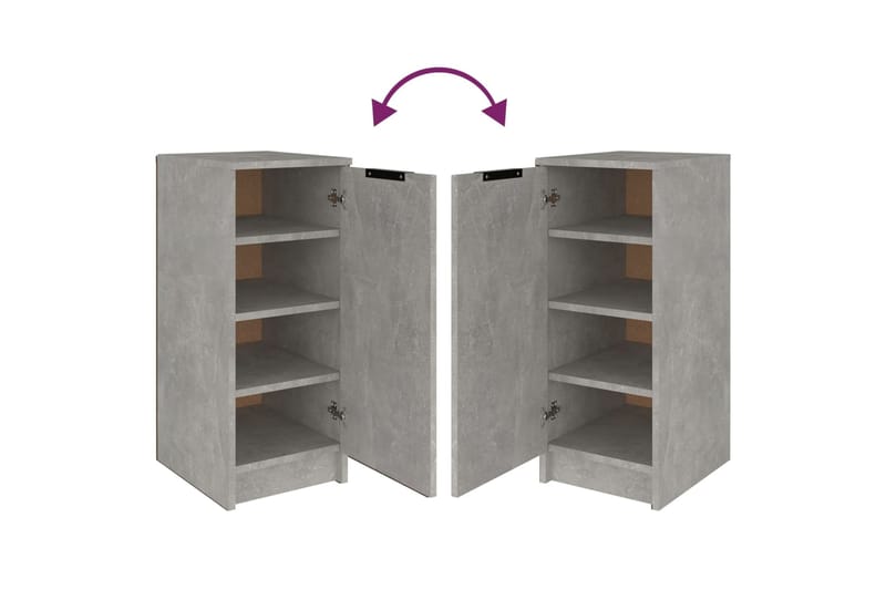 beBasic Kenkäkaappi betoninharmaa 30x35x70 cm tekninen puu - Harmaa - Säilytys - Kenkäsäilytys - Kenkäkaappi