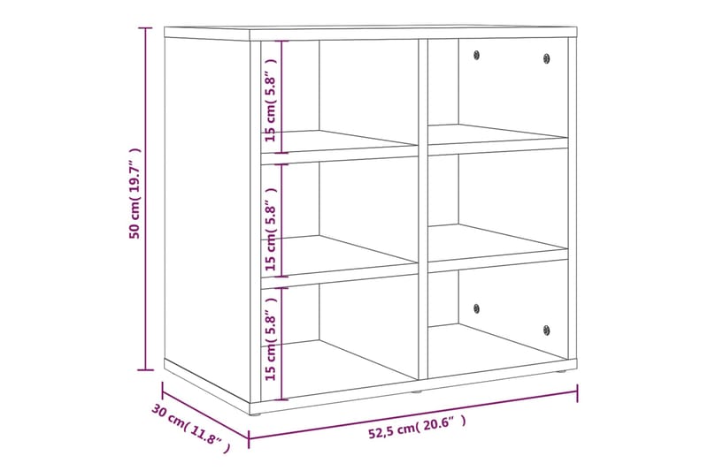 beBasic Kenkäkaappi betoninharmaa 52,5x30x50 cm - Harmaa - Säilytys - Kenkäsäilytys - Kenkäkaappi