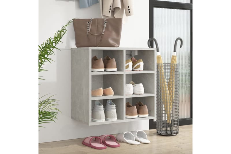 beBasic Kenkäkaappi betoninharmaa 52,5x30x50 cm - Harmaa - Säilytys - Kenkäsäilytys - Kenkäkaappi