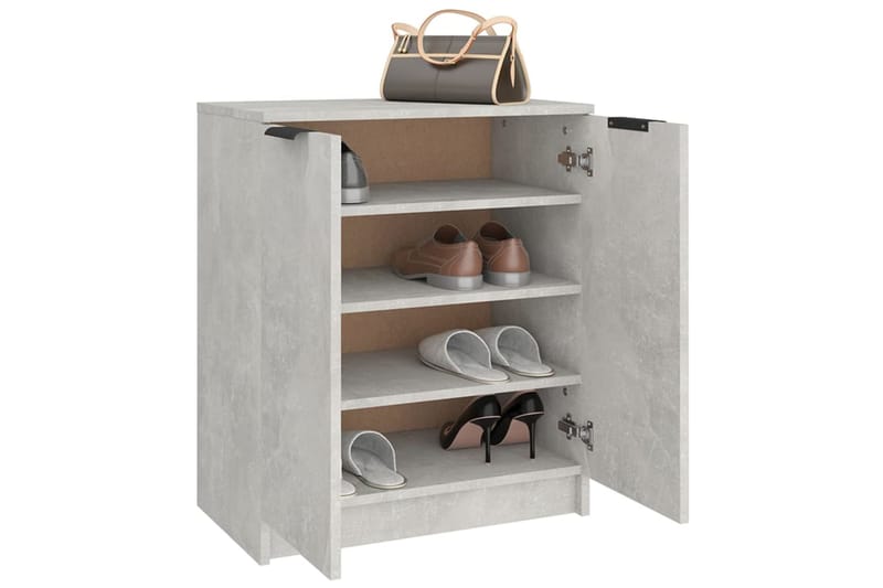 beBasic Kenkäkaappi betoninharmaa 59x35x70 cm tekninen puu - Harmaa - Säilytys - Kenkäsäilytys - Kenkäkaappi
