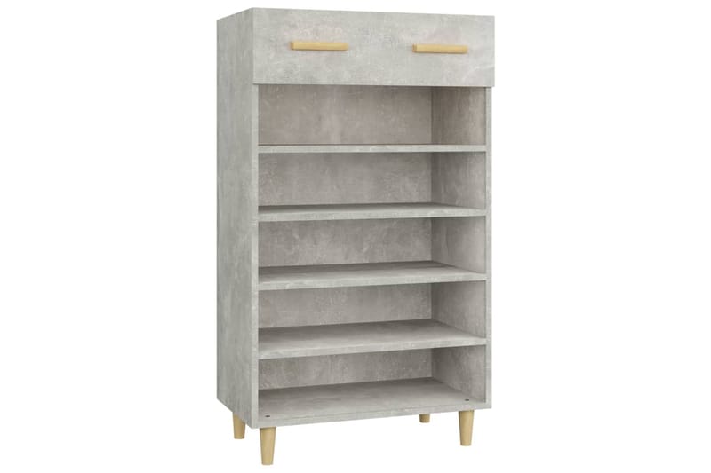 beBasic Kenkäkaappi betoninharmaa 60x35x105 cm tekninen puu - Harmaa - Säilytys - Kenkäsäilytys - Kenkäkaappi