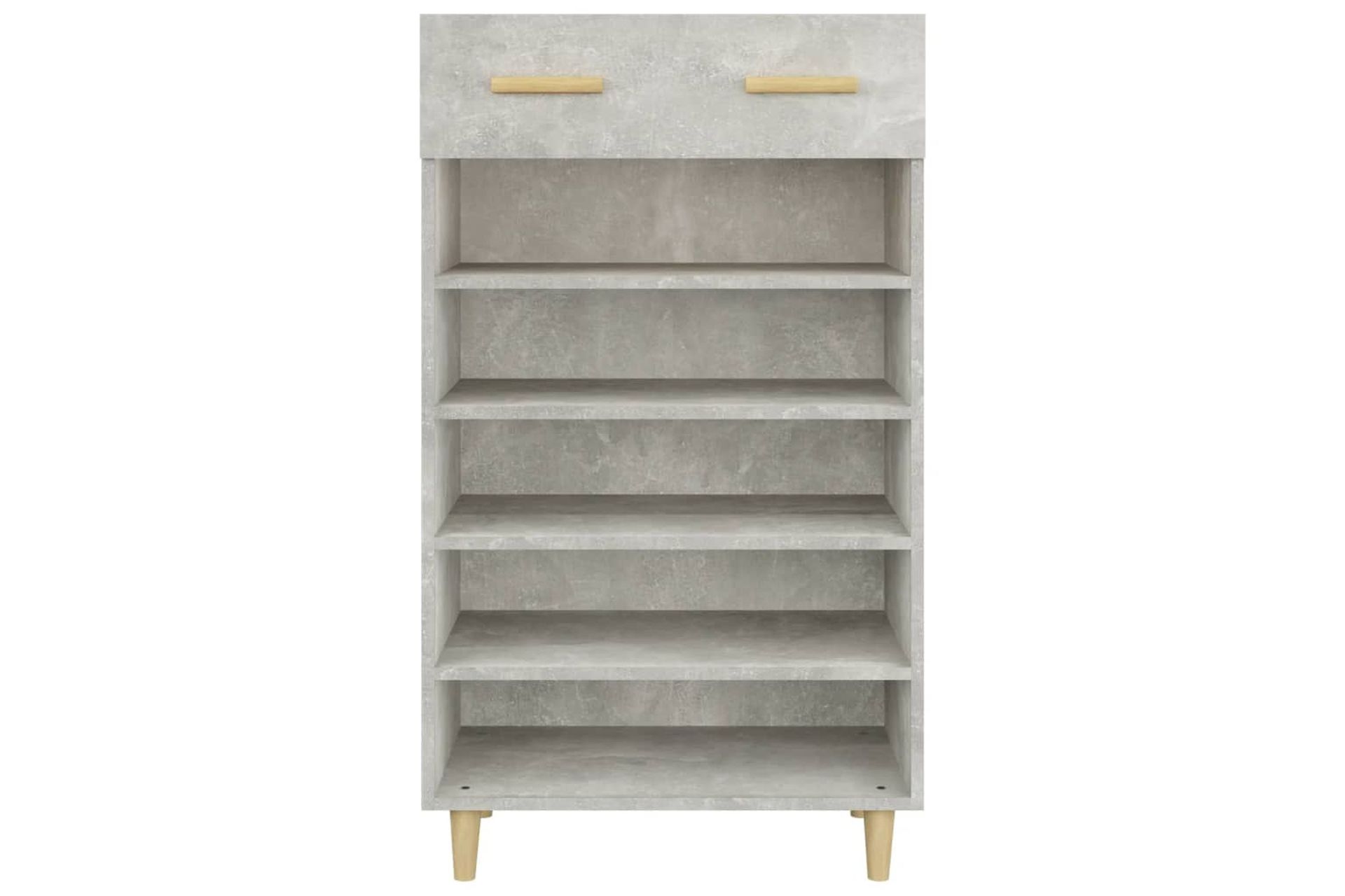 beBasic Kenkäkaappi betoninharmaa 60x35x105 cm tekninen puu - Harmaa - Säilytys - Kenkäsäilytys - Kenkäkaappi