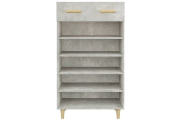 beBasic Kenkäkaappi betoninharmaa 60x35x105 cm tekninen puu - Harmaa - Säilytys - Kenkäsäilytys - Kenkäkaappi