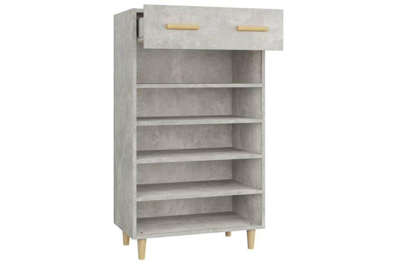 beBasic Kenkäkaappi betoninharmaa 60x35x105 cm tekninen puu - Harmaa - Säilytys - Kenkäsäilytys - Kenkäkaappi