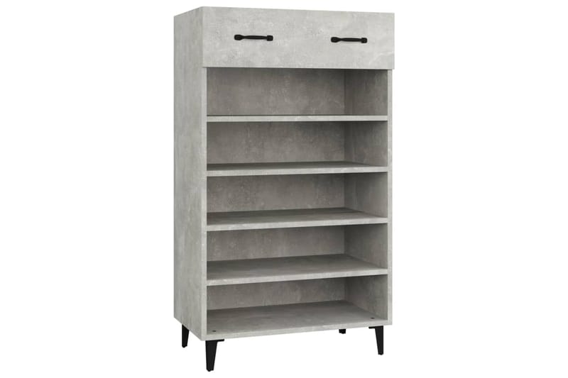 beBasic Kenkäkaappi betoninharmaa 60x35x105 cm tekninen puu - Harmaa - Säilytys - Kenkäsäilytys - Kenkäkaappi