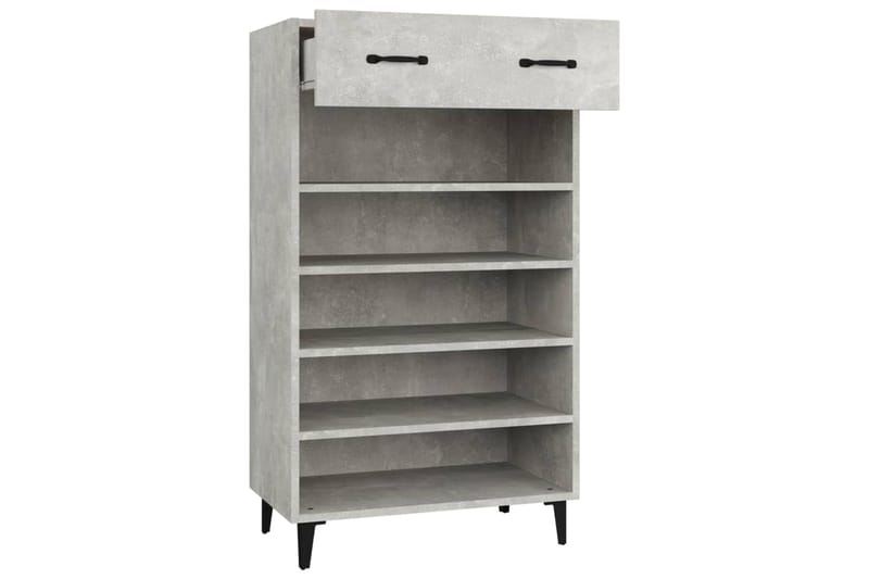 beBasic Kenkäkaappi betoninharmaa 60x35x105 cm tekninen puu - Harmaa - Säilytys - Kenkäsäilytys - Kenkäkaappi