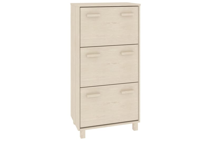beBasic Kenkäkaappi hunajanruskea 59,5x35x117 cm täysi mänty - Ruskea - Säilytys - Kenkäsäilytys - Kenkäkaappi