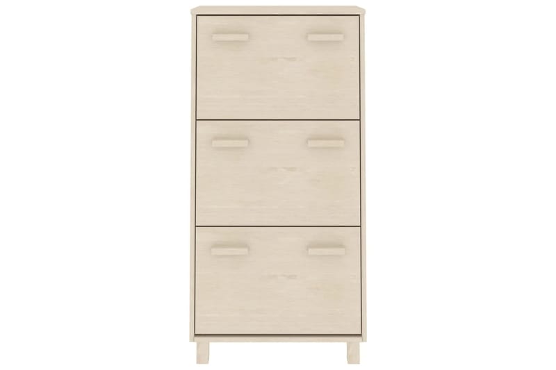 beBasic Kenkäkaappi hunajanruskea 59,5x35x117 cm täysi mänty - Ruskea - Säilytys - Kenkäsäilytys - Kenkäkaappi