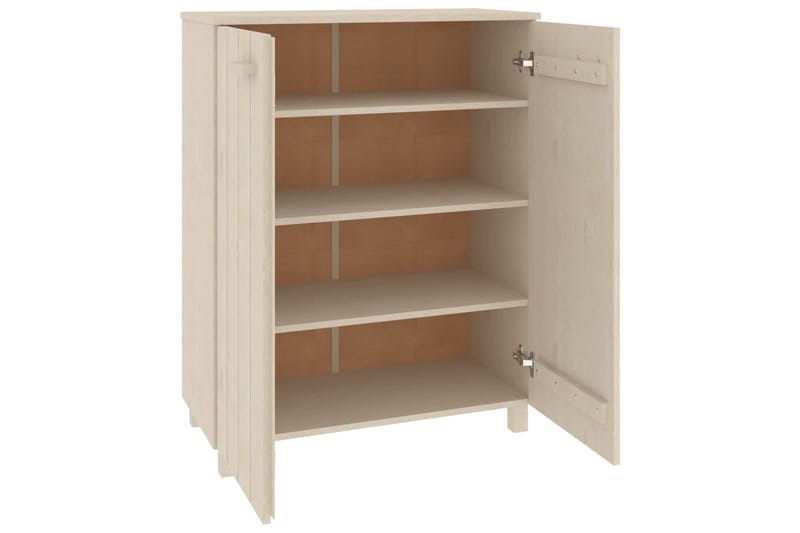 beBasic Kenkäkaappi hunajanruskea 85x40x108 cm täysi mänty - Ruskea - Säilytys - Kenkäsäilytys - Kenkäkaappi