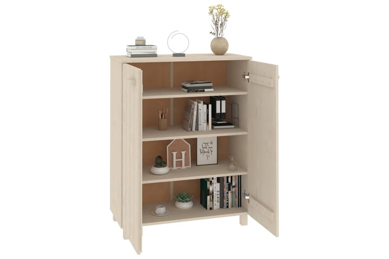 beBasic Kenkäkaappi hunajanruskea 85x40x108 cm täysi mänty - Ruskea - Säilytys - Kenkäsäilytys - Kenkäkaappi