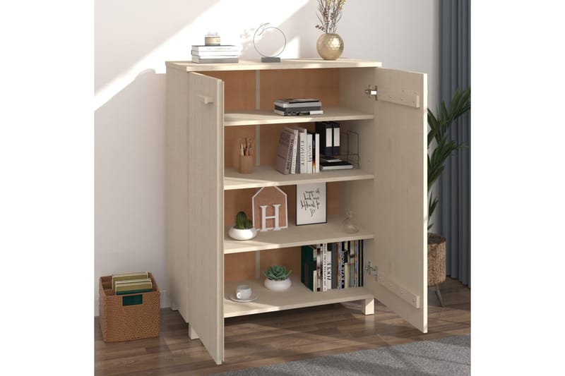 beBasic Kenkäkaappi hunajanruskea 85x40x108 cm täysi mänty - Ruskea - Säilytys - Kenkäsäilytys - Kenkäkaappi