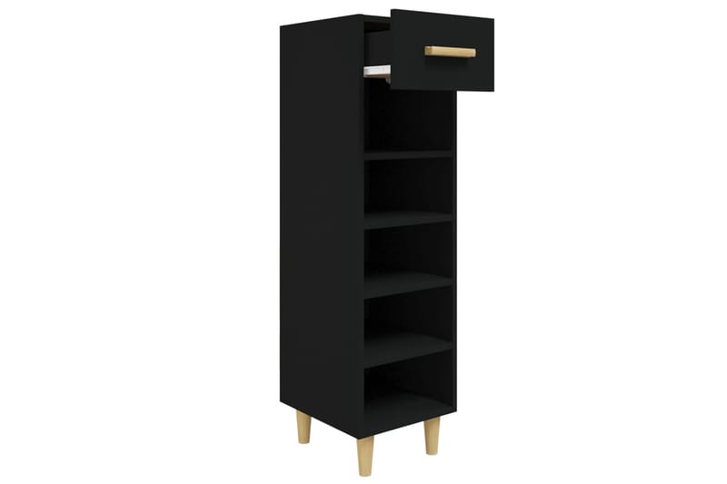 beBasic Kenkäkaappi musta 30x35x105 cm tekninen puu - Musta - Säilytys - Kaappi - Säilytyskaappi