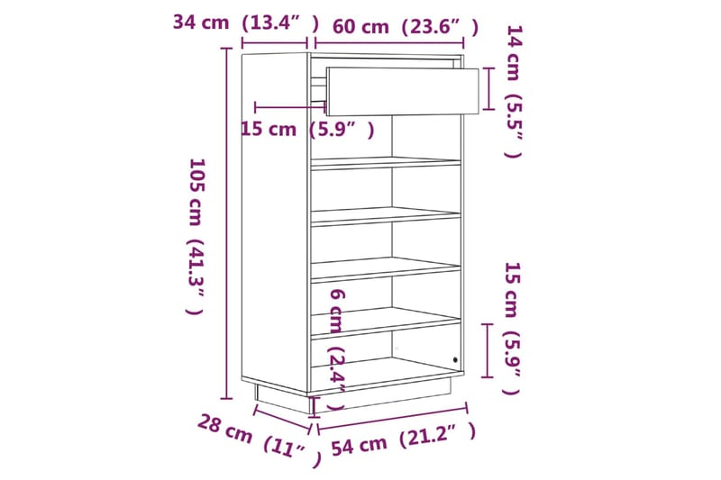 beBasic Kenkäkaappi musta 60x34x105 cm täysi mänty - Musta - Säilytys - Kaappi - Säilytyskaappi