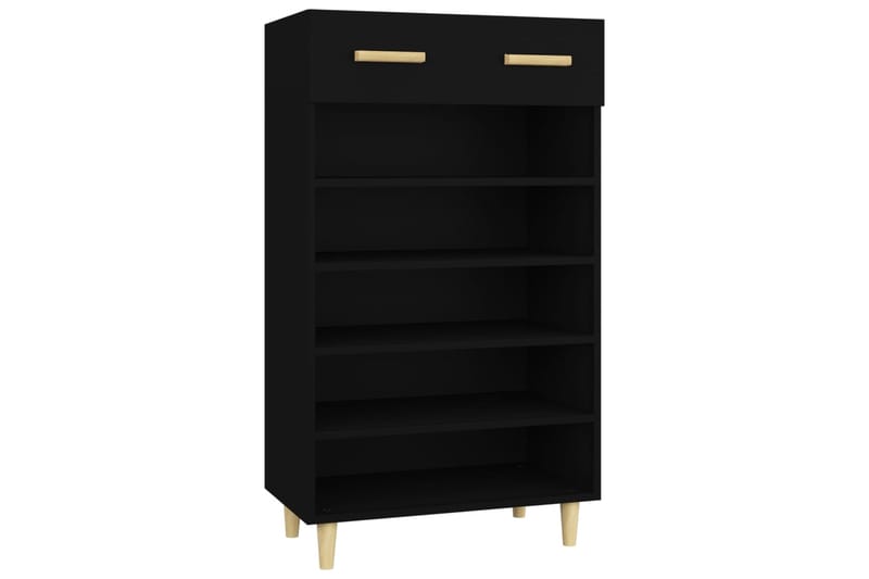 beBasic Kenkäkaappi musta 60x35x105 cm tekninen puu - Musta - Säilytys - Kaappi - Säilytyskaappi