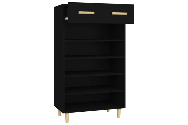beBasic Kenkäkaappi musta 60x35x105 cm tekninen puu - Musta - Säilytys - Kaappi - Säilytyskaappi